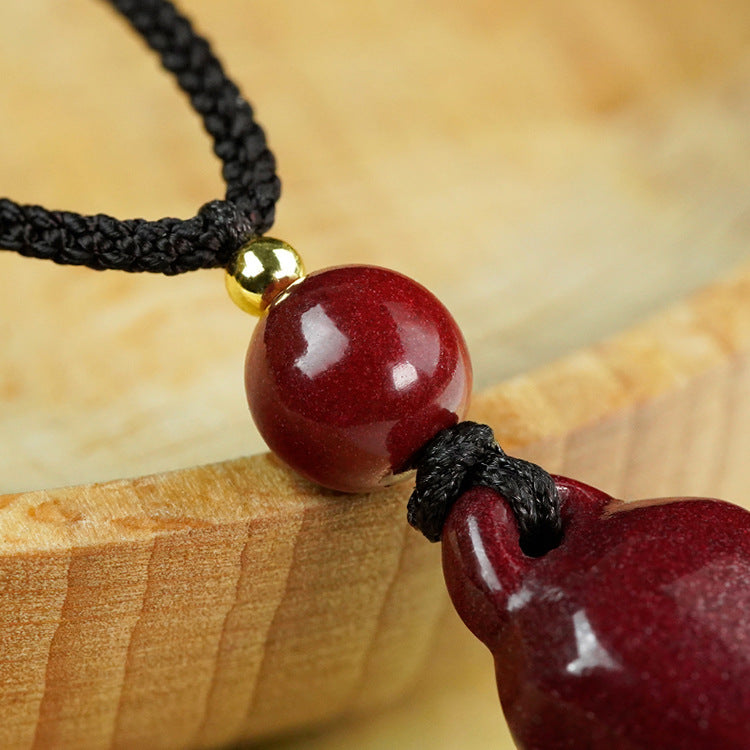 Zen Charm of Cinnabar, Peace Protected by Silver - The Eastern Artistic Conception of the "Guardian" Necklace