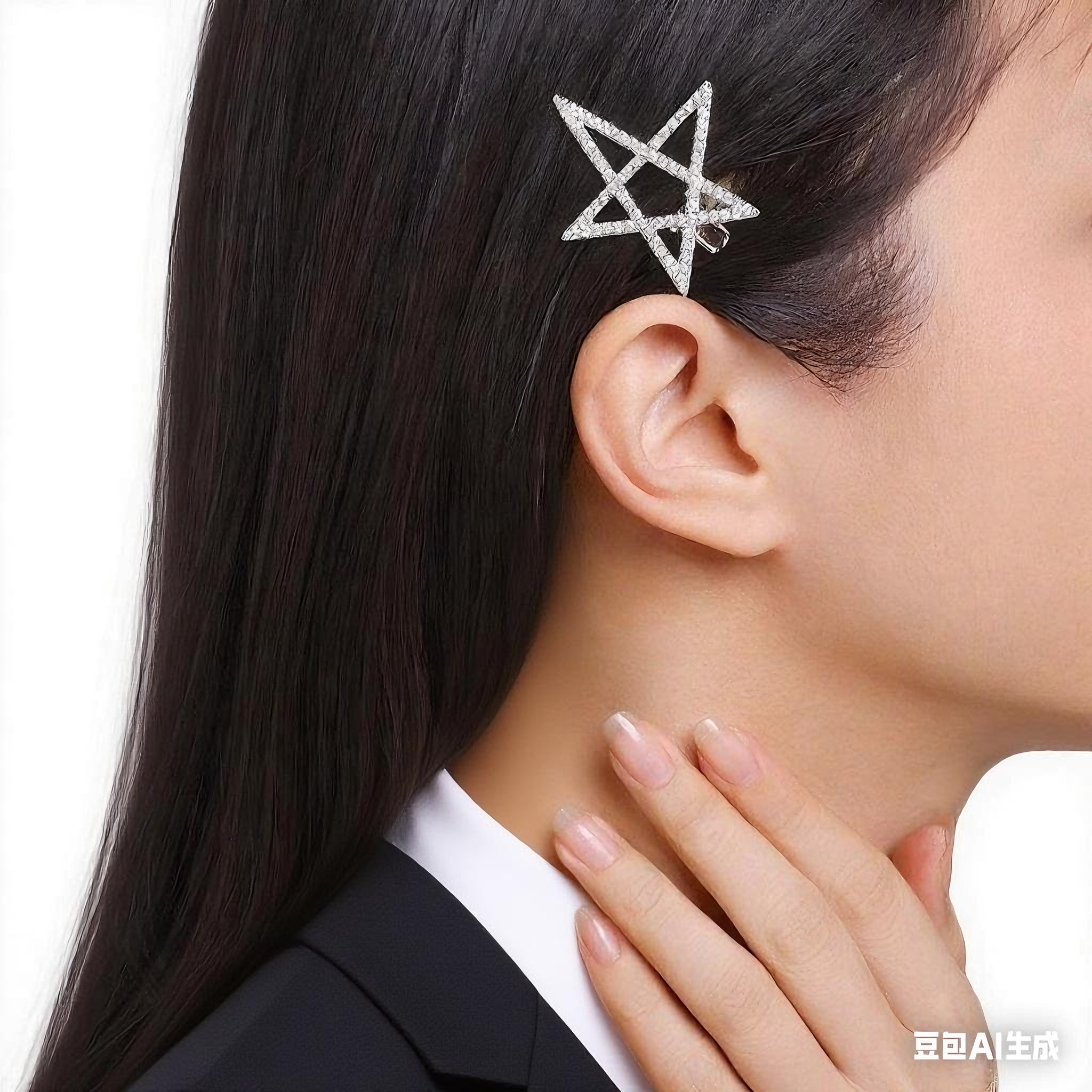 "Star Diamond Tales" Moissanite Hairpin