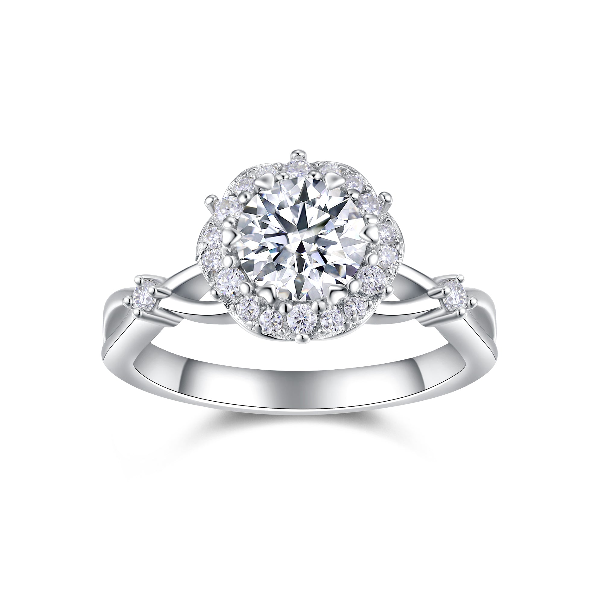 925 Sterling Silver Inlaid Moissanite "Spend a Lifetime Together" Women's Ring