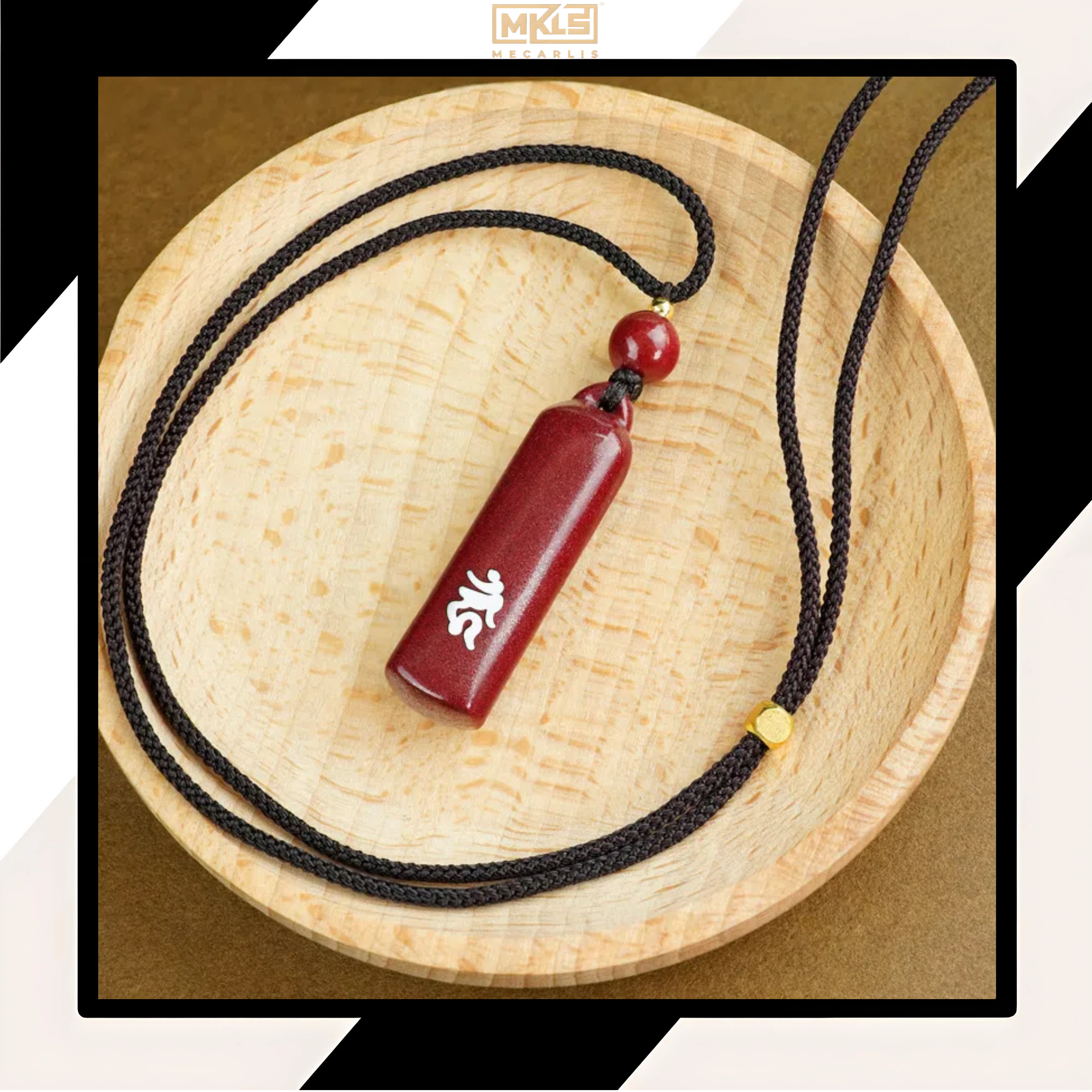 Zen Charm of Cinnabar, Peace Protected by Silver - The Eastern Artistic Conception of the "Guardian" Necklace