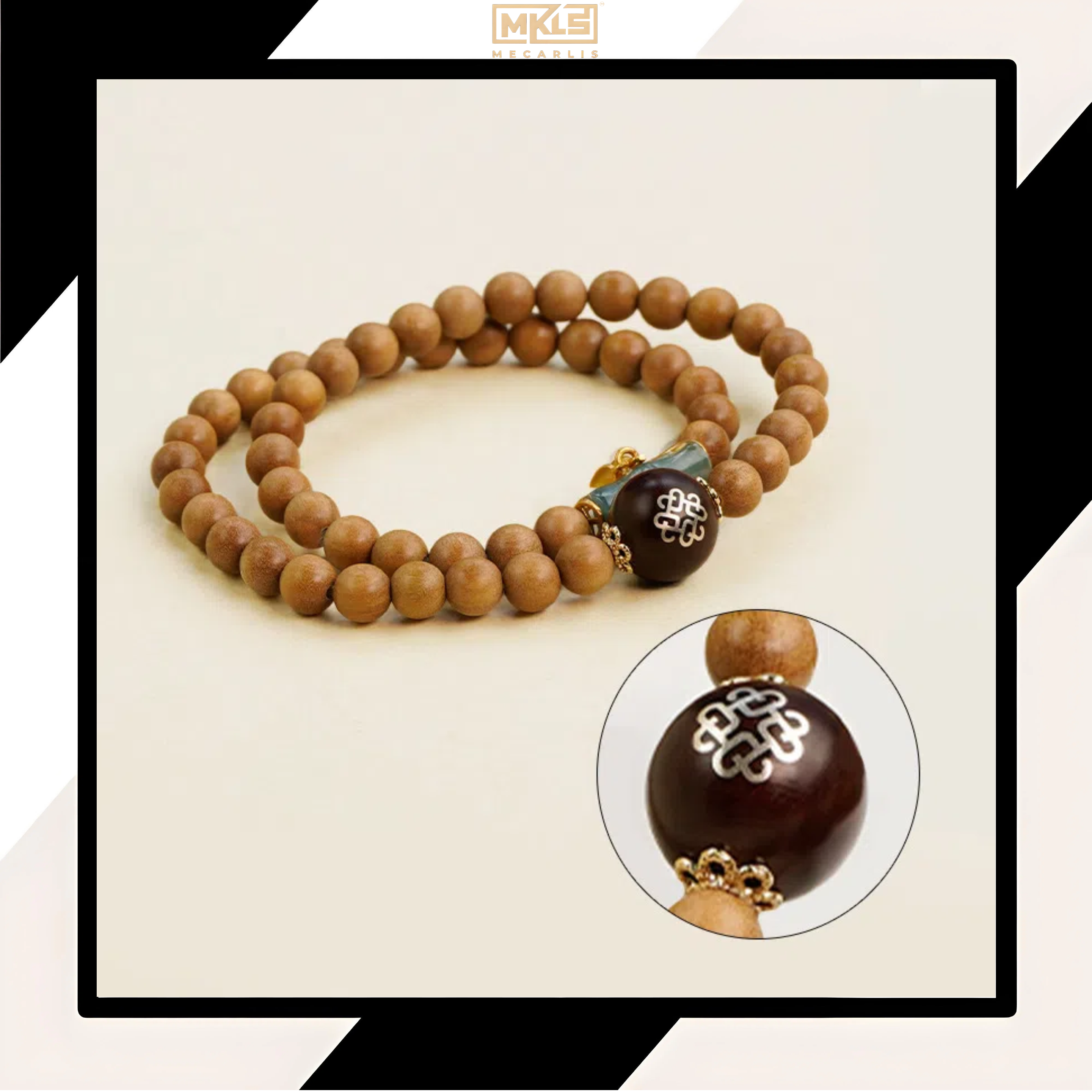 Sandalwood Around the Wrist, Bamboo Rhyme and Zen Heart - The Eastern Elegance of the "Jade Purity Heart to Heart" Bracelet