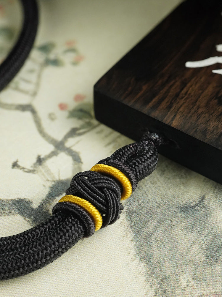 Ebony Inlaid Silver Double-Sided Pendant: Inheriting Eastern Wisdom and Bearing Life Philosophy