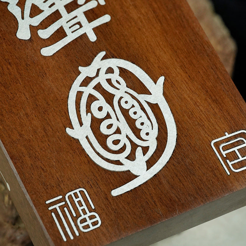 Wood and Silver Reflecting Each Other, Blessings in the East — Double-Sided Silver-Inlaid Gourd Pendant/Necklace