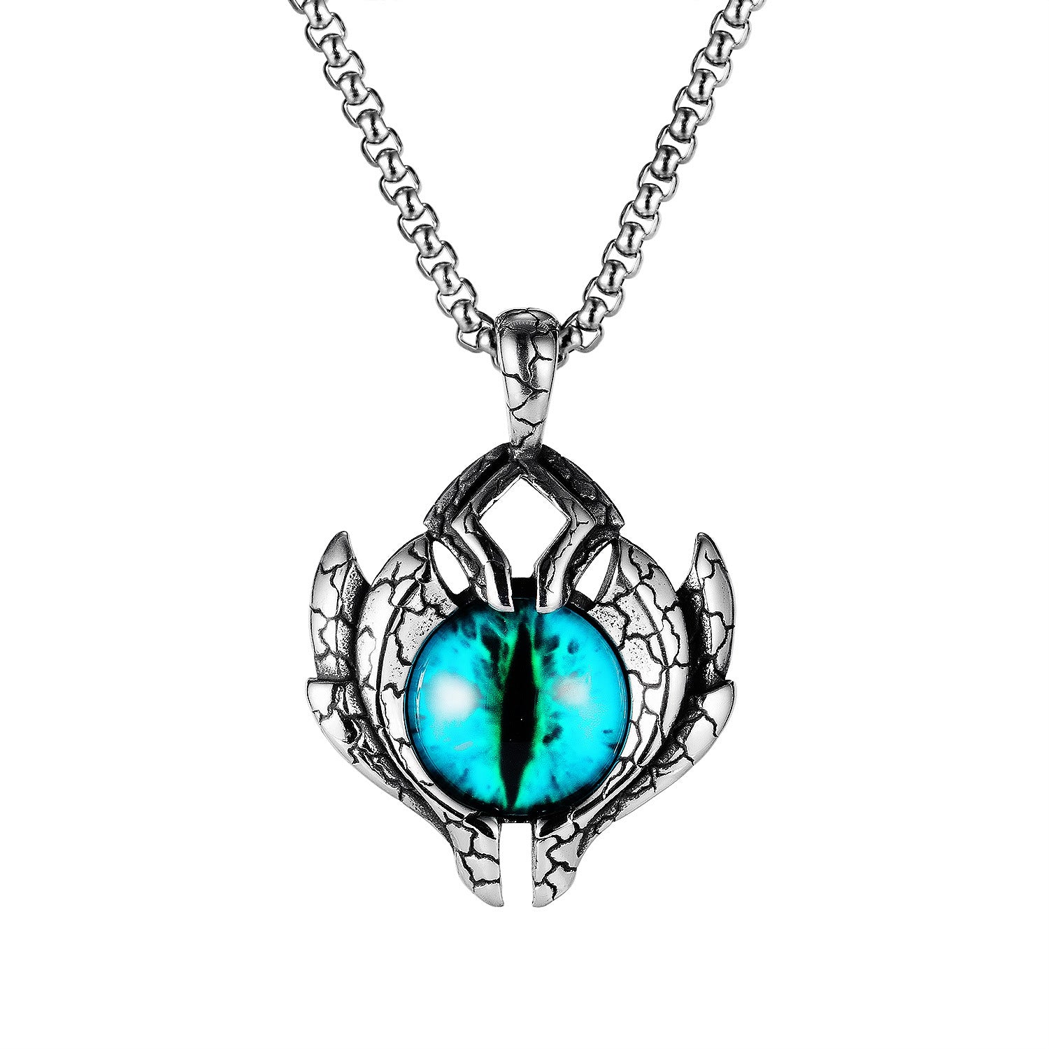 Men's Stainless Steel Evil Eye Necklace