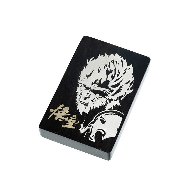 Wukong's Zen Heart, Guardian of the East - The Spiritual Power of Ebony Inlaid with Silver and Copper "Black Myth: Wukong" Pendant