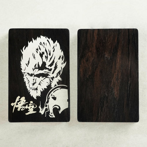 Wukong's Zen Heart, Guardian of the East - The Spiritual Power of Ebony Inlaid with Silver and Copper "Black Myth: Wukong" Pendant