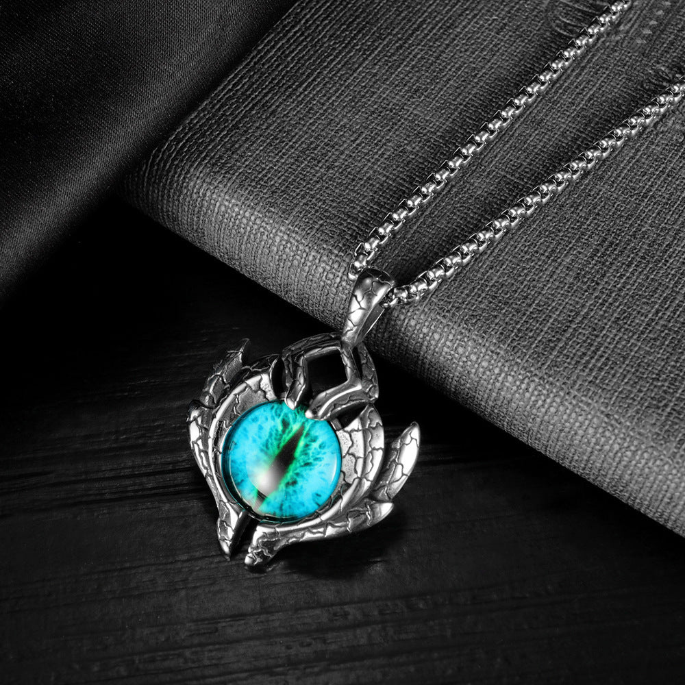 Men's Stainless Steel Evil Eye Necklace