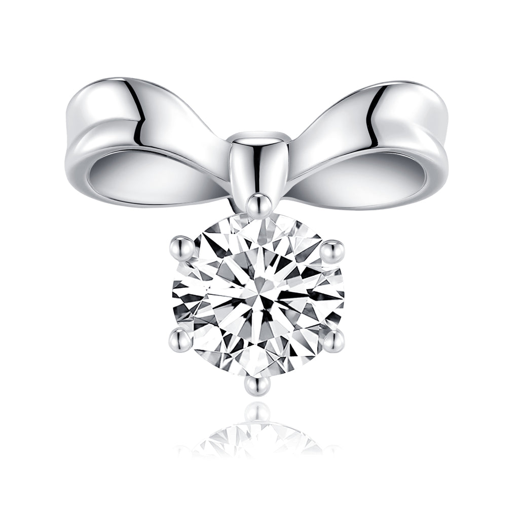 925 Sterling Silver Inlaid Moissanite Butterfly Earrings