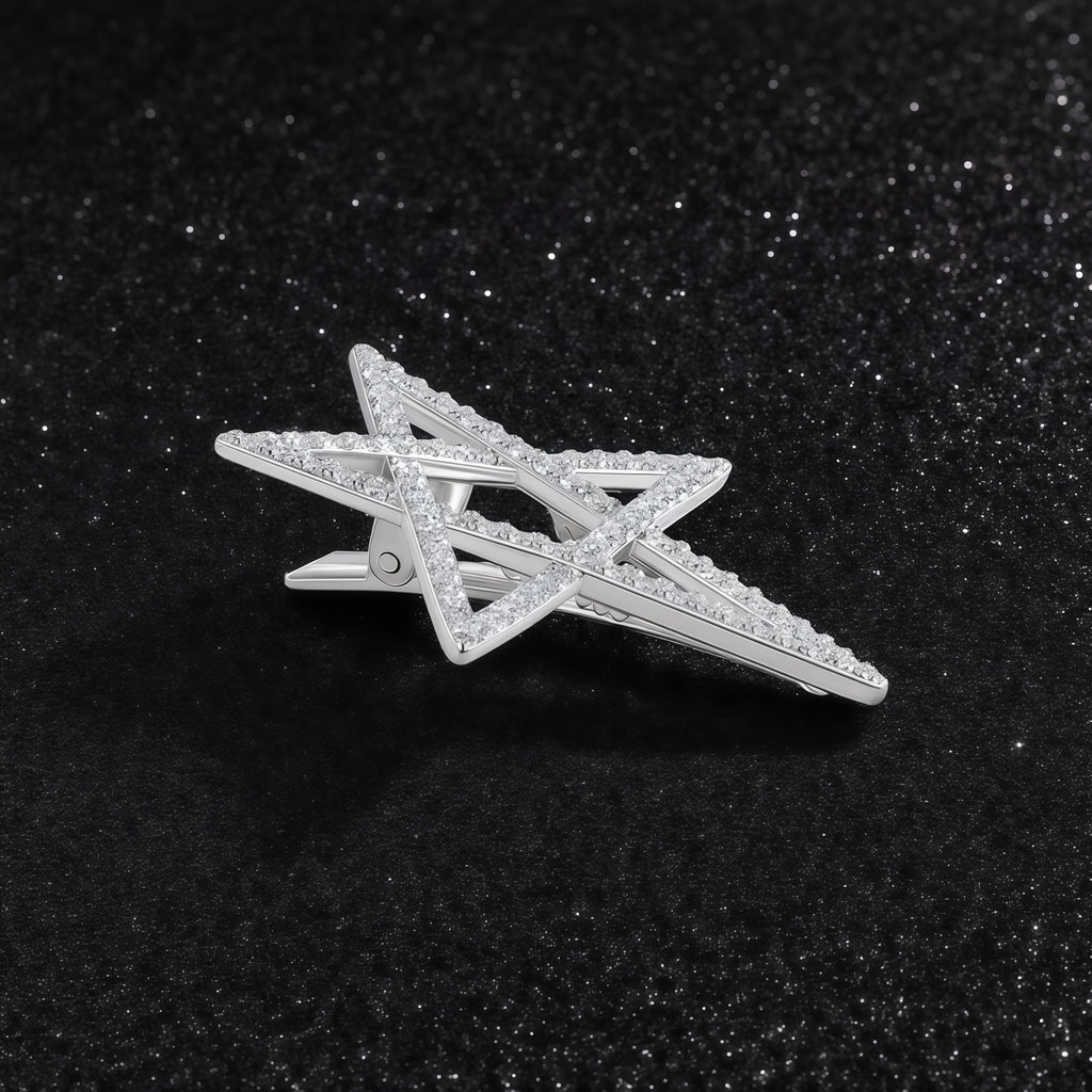 "Star Diamond Tales" Moissanite Hairpin
