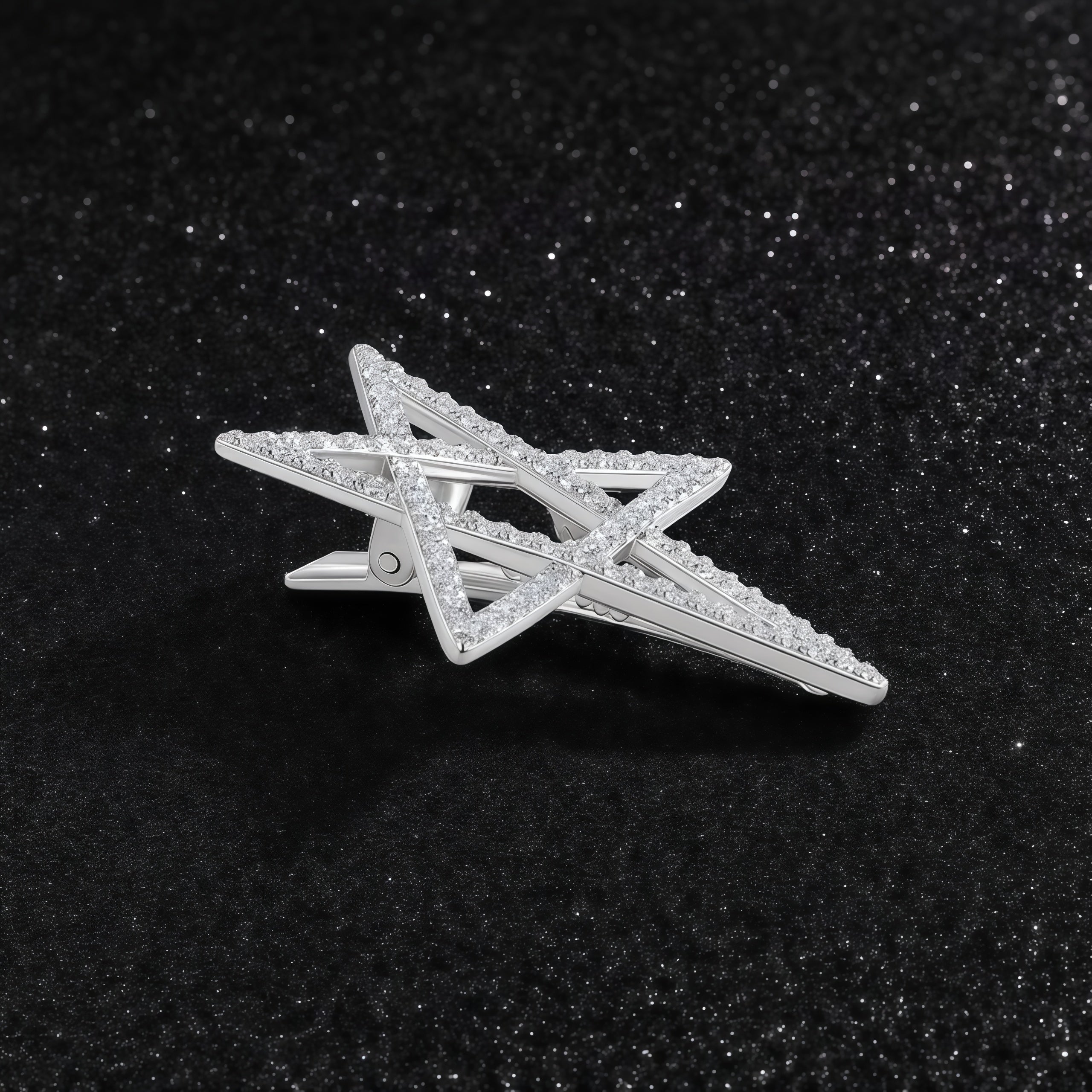 "Star Diamond Tales" Moissanite Hairpin