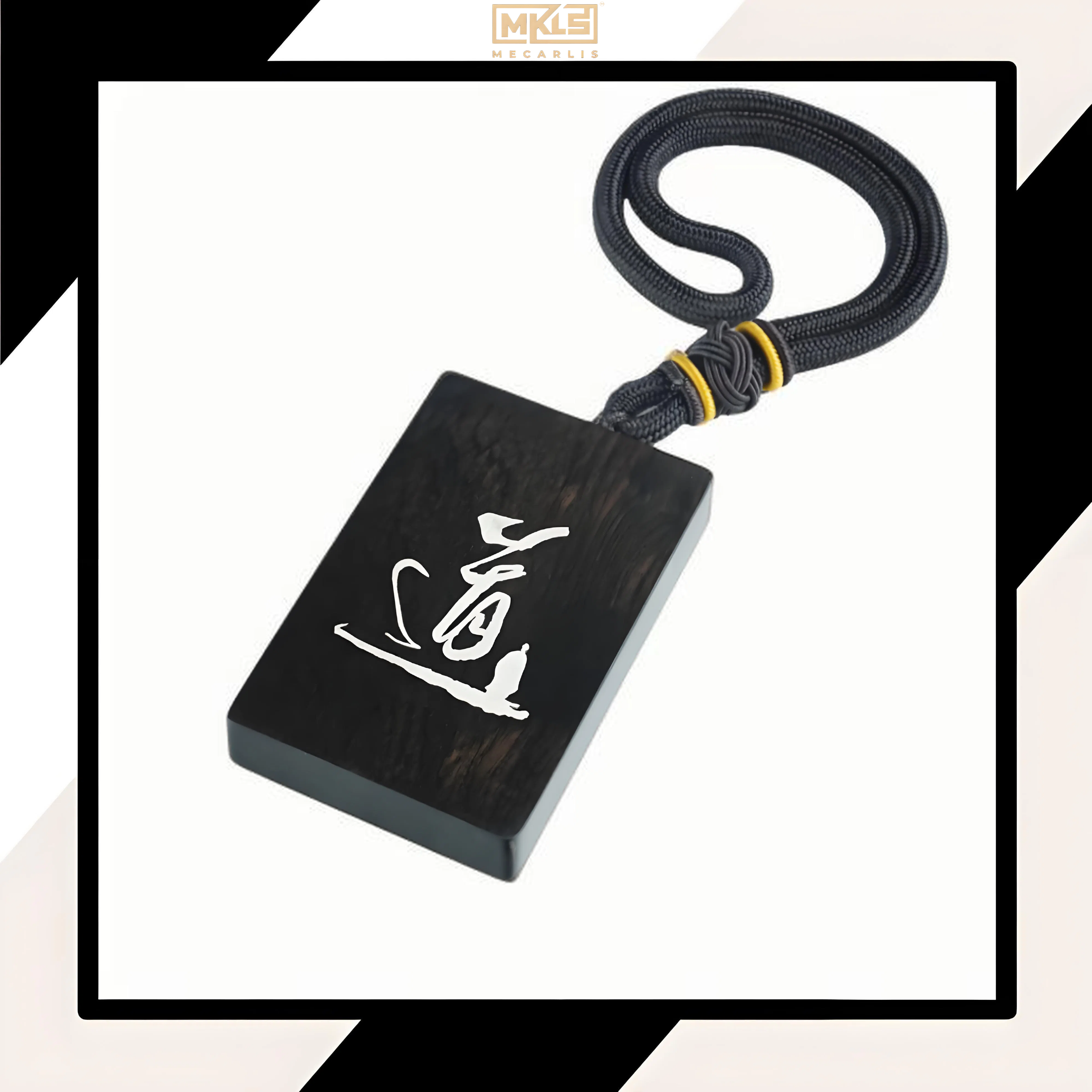 Ebony Inlaid Silver Double-Sided Pendant: Inheriting Eastern Wisdom and Bearing Life Philosophy