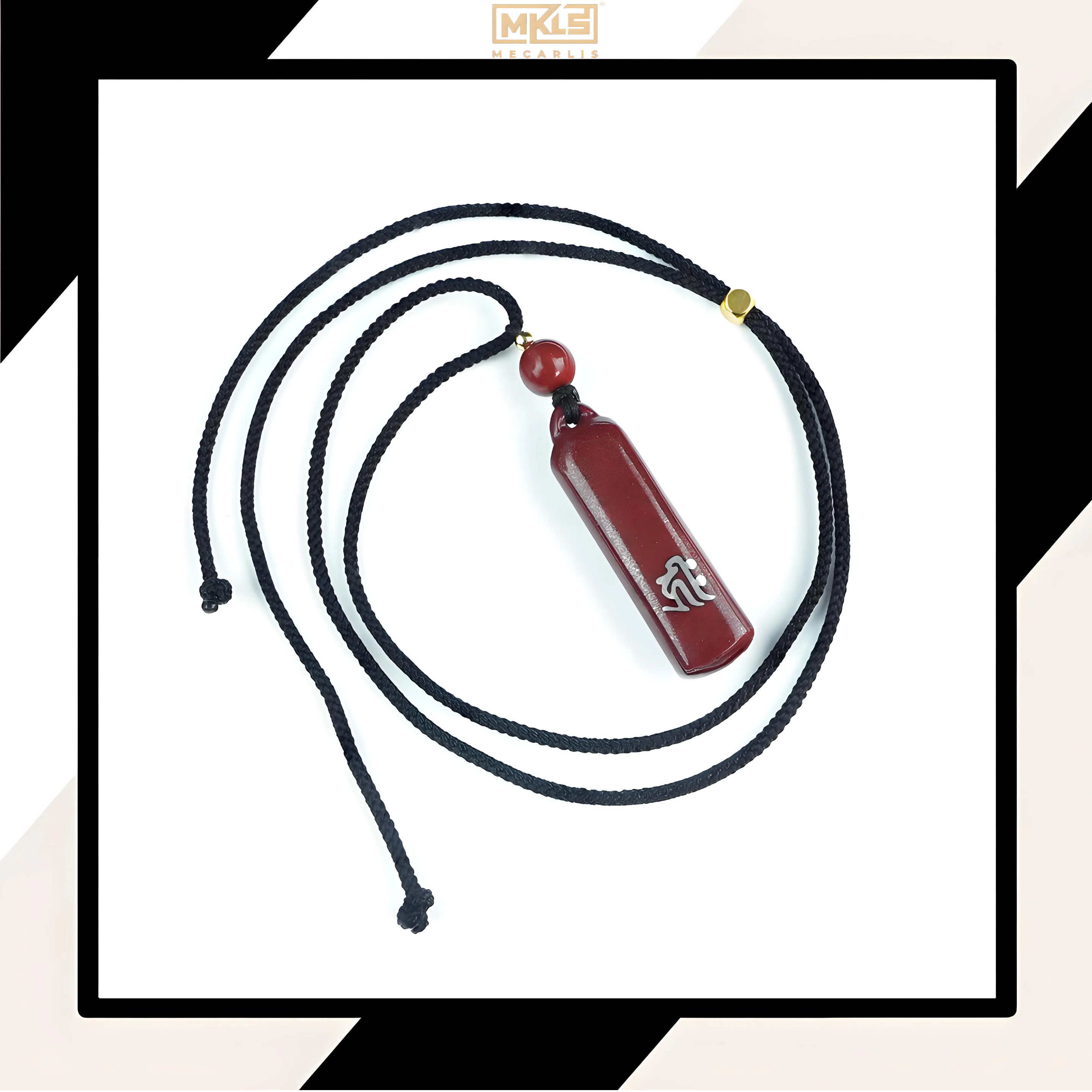 Zen Charm of Cinnabar, Peace Protected by Silver - The Eastern Artistic Conception of the "Guardian" Necklace