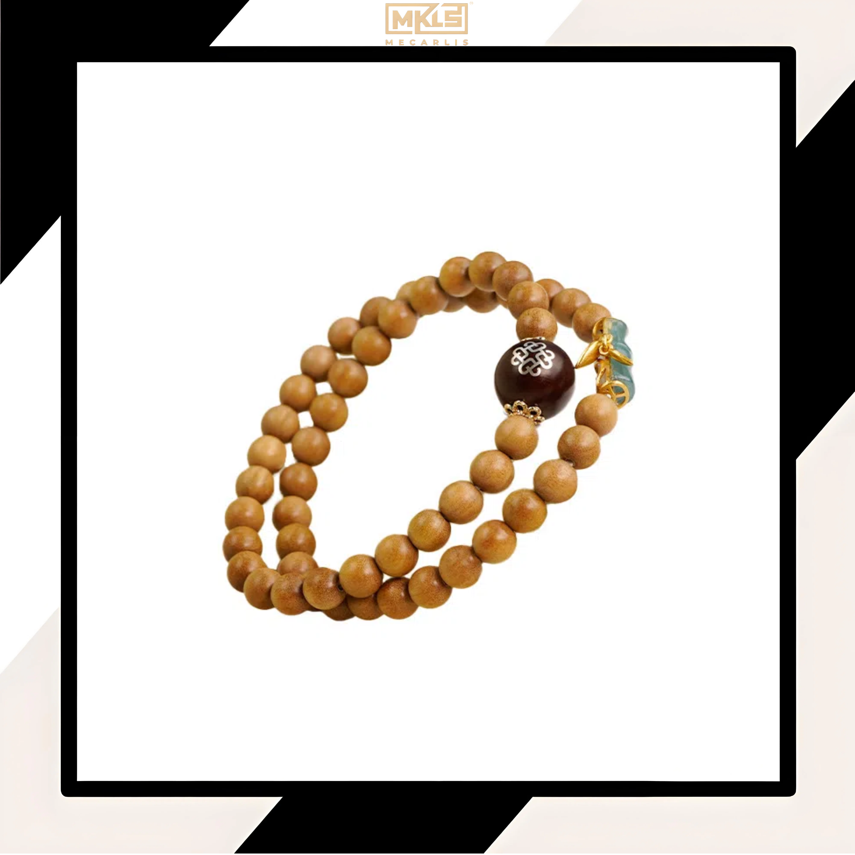 Sandalwood Around the Wrist, Bamboo Rhyme and Zen Heart - The Eastern Elegance of the "Jade Purity Heart to Heart" Bracelet
