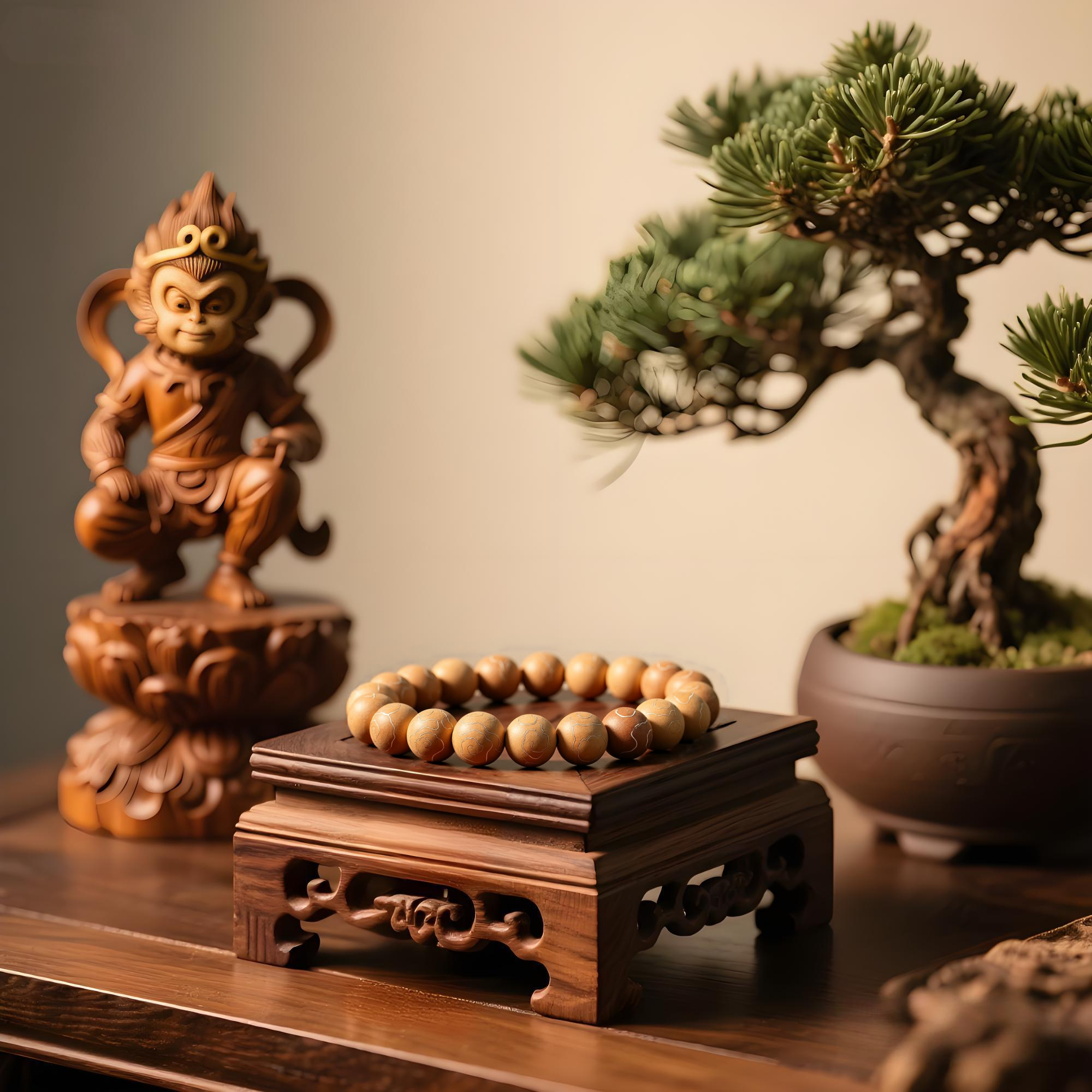 Clouds Surround Sandalwood Fragrance, Zen Accompanies the Body - The Eastern Aesthetics of Indian Old Mountain Sandalwood Inlaid with Silver "Auspicious Cloud" Bracelet